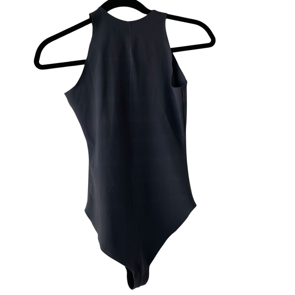 Flx‎ Sleek Black One-Piece Bodysuit Shapewear Smooth Slim High Neck